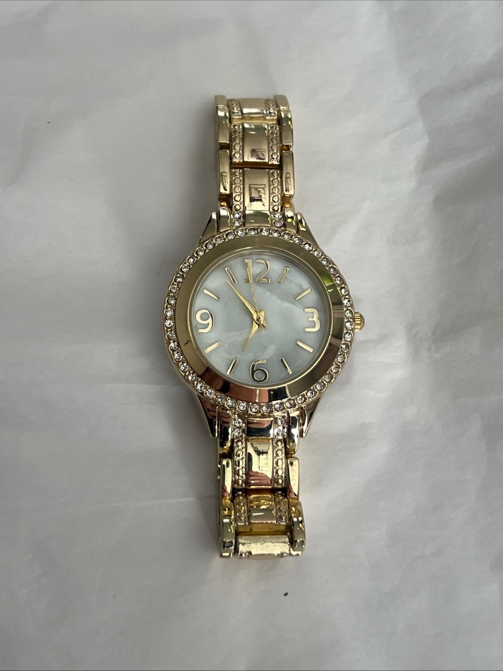 Gold-Tone Women's Analog Bracelet Dress Watch with Crystal Accents 78/1027